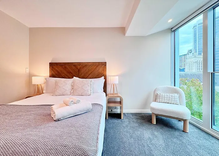 Central City Retreat Chic 1Brstudio Near Sky Tower